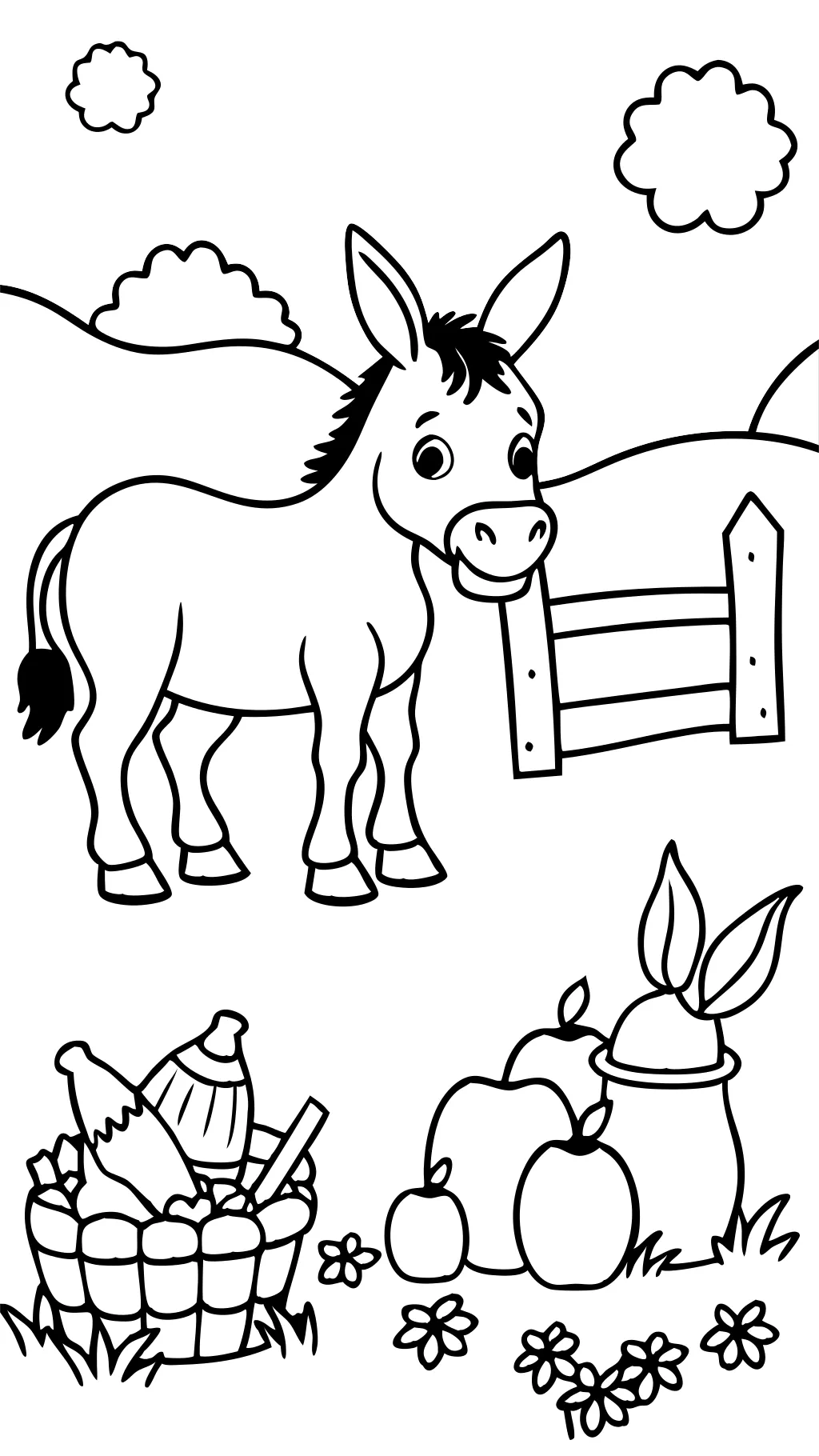 coloring pages donkey